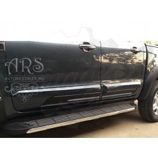 Накладки усиленные на низ дверей "Wildtrak X Edition" (Ford Ranger T6 2011-2015)
