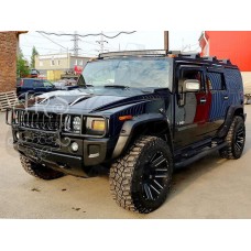 Широкие боковины переднего бампера "Black Wide" (Hummer H2, SUT)