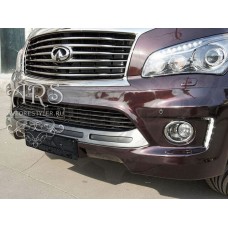 Накладка на передний бампер "ProLine Sport" (Infiniti QX56, QX80 Z62)