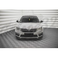 Сплиттер переднего бампера "MAXTON" (Skoda A7 RS 2017-2020) 
