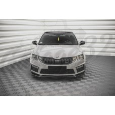 Сплиттер переднего бампера "MAXTON" (Skoda A7 RS 2017-2020) 