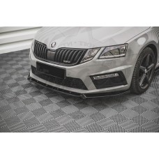 Сплиттер переднего бампера "MAXTON" (Skoda A7 RS 2017-2020) 