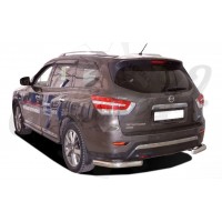 Защита заднего бампера (уголки) "G32" (Nissan Pathfinder 2014)