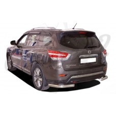 Защита заднего бампера (уголки) "G32" (Nissan Pathfinder 2014)