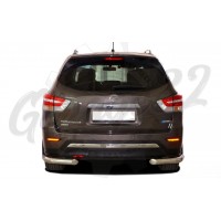 Защита заднего бампера (уголки) "G32" (Nissan Pathfinder 2014)