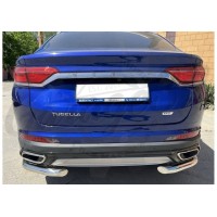 Комплект угловой защиты заднего бампера "G32" (Geely Tugella FY11 2021 - н.в.)