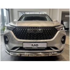 Защита переднего бампера двойная с перемычками "G32" (Haval M6 / 2019-н.в.)