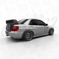 Расширения задних крыльев без серпов "LKIT" (Subaru Impreza WRX/STI II GD седан 2000–2007)