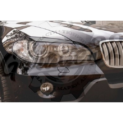 Накладки на передние фары "реснички"  (BMW X5 E70)