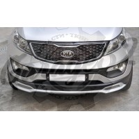 Накладка на передний бампер (Kia Sportage 3) Vol.3