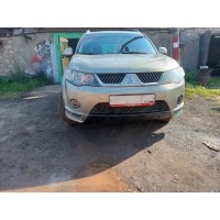 Накладки переднего бампера (Mitsubishi Outlander XL)
