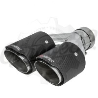 Карбоновая насадка "Akrapovic Style" 90х2 мм правая vol. 1