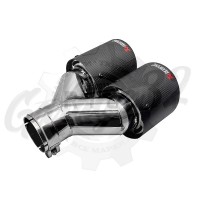 Карбоновая насадка "Akrapovic Style" 100х2 мм левая vol. 2