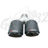 Карбоновая насадка "Akrapovic Style" 100х2 мм правая vol. 1