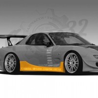 Накладки порогов "VERTEX" (MAZDA RX7)