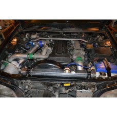Алюминиевый радиатор 50 мм под АКПП "Silver Line" (Toyota Mark 2 / Chaser / Cresta JZX100)