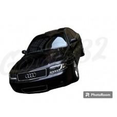 Передние фары, черные с диодной полосой (Audi A6 C5)