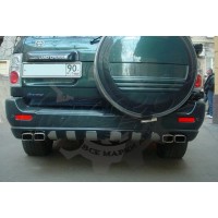 Накладка на задний бампер "RED ALETTI" (Toyota Land Cruiser 100 / Lexus LX 470)