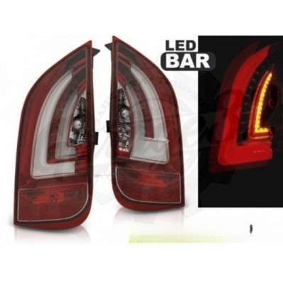 Задние фары красно-белые "LED BAR TAIL LIGHTS fits" (VW UP! (2011-2023), SKODA CITIGO (2011-2020))