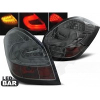 Задние фонари тонированные "LED BAR" Skoda Fabia 2 (2007-2014)