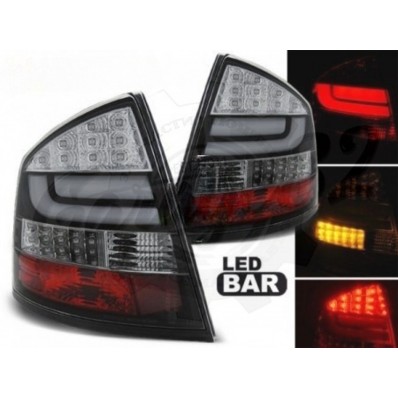 Задние фонари черные "LED BAR" (Skoda Octavia 2 Sedan 2004-2012)