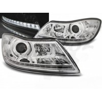  Передние фары "DRL Chrome" (Skoda Octavia A5 2009-2012)