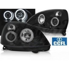 Передние фары "Angel Eyes CCFL Blacke" (Renault Clio 2 2001-2005)