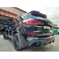 Диффузор заднего бампера + элероны "Stock" (BMW X5 G05 2018-2022)