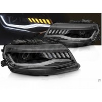 Передние фары "HID SEQ BLACKE" (Chevrolet Camaro 6 2015-2023)