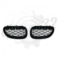 Решётки радиатора "Dymond Black&Chrome" (BMW E60 2004-2009)