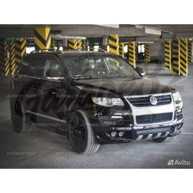Накладка на передний бампер "Je Design" (VW Touareg 7) Накладка на передний бампер "Je Design" (VW Touareg 7)